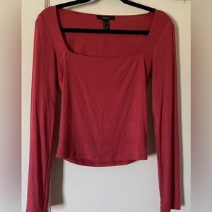 Forever 21 long sleeve Red top
